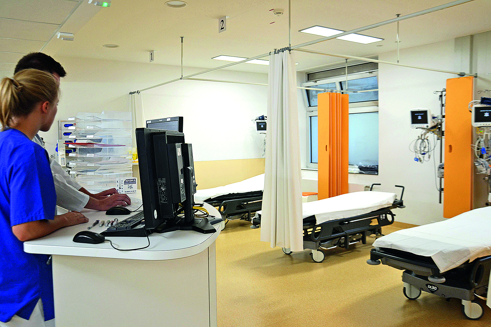 Die Notaufnahme im St. Hildegardis Krankenhaus arbeitet mit einem offenen Raumkonzept.