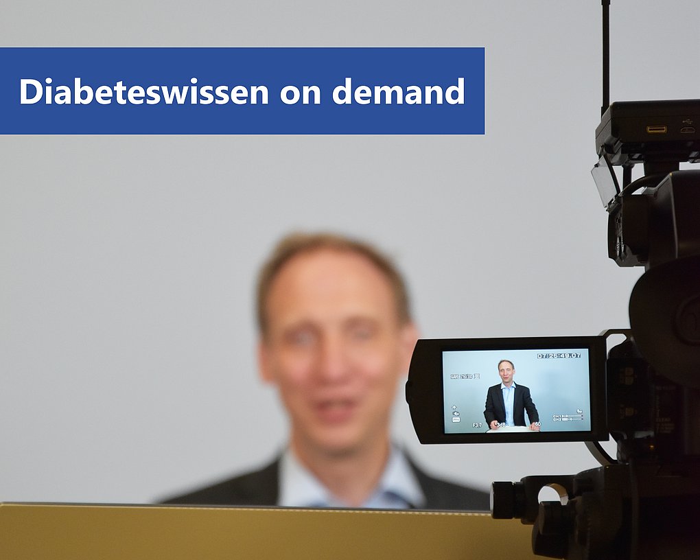 Chefarzt Dr. Loeff bei den Aufnahmen für Diabetes-Fortbildungsvideos