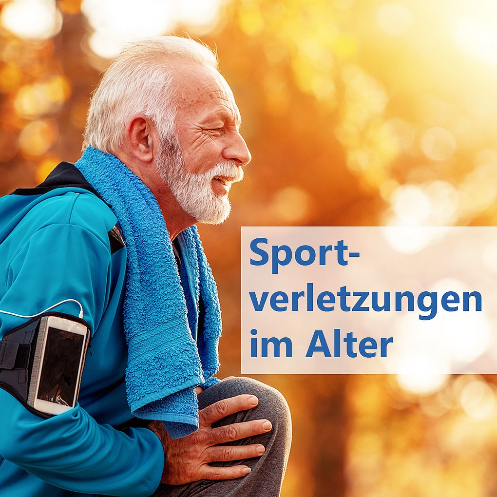 Älterer Herr beim Sport im Park