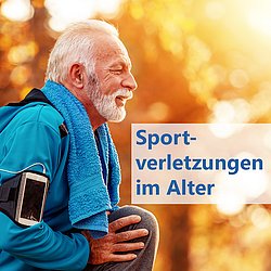 Älterer Herr beim Sport im Park
